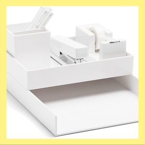 White Desk Organizer Set